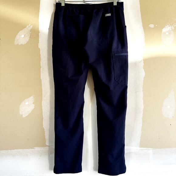 Figs Yola Skinny Scrub Pants Drawstring Mid Rise 11 Pockets Medical Blue Small - Picture 4 of 4